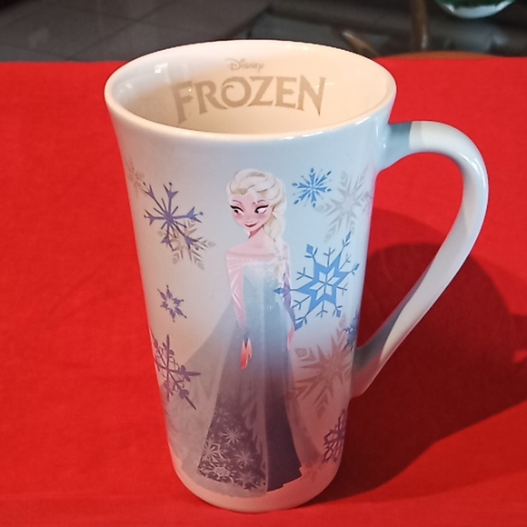 Disney Other - Disney Frozen Elsa Tall Princess Ceramic Coffee Or Tea Mug. 16oz - 6"Tall. Blue.